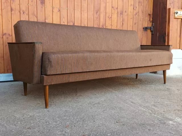 Designer Sofa Vintage 3er Couch 60s Sofabett Danish Daybed Mid Century 60er 3