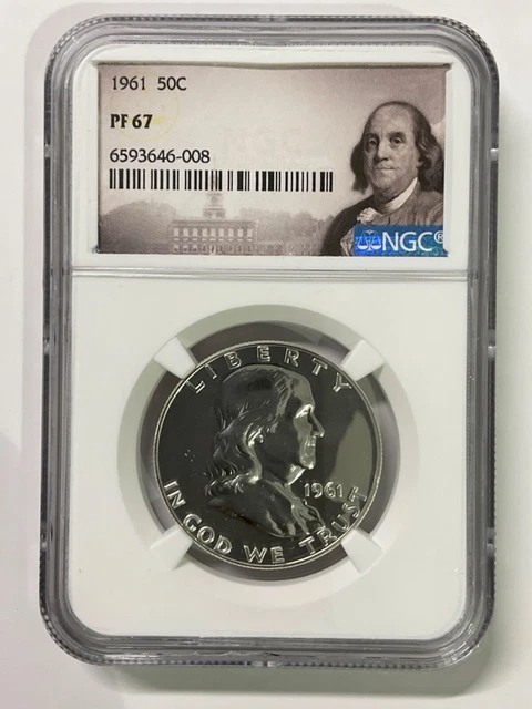 1961 Franklin Half Dollar 50C Ngc Pf 67