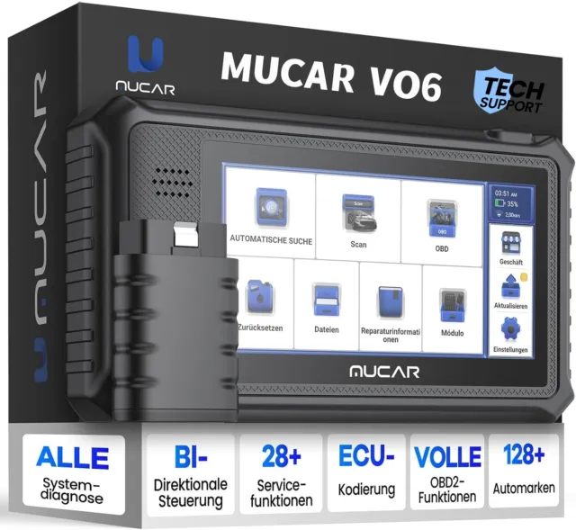 MUCAR VO6 Auto Auslesegerät KFZ OBD2 Diagnosegerät Scanner All System ECU Coding