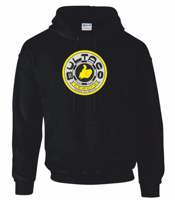 Bultaco Round Style  Motorcycle Printed Hoodie in 5 Sizes