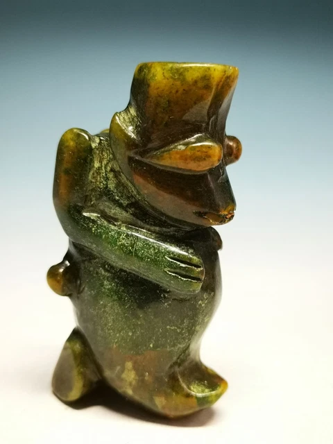 Quality Exquisite Chinese Old Jade Hand carving Beast Man Statue C70
