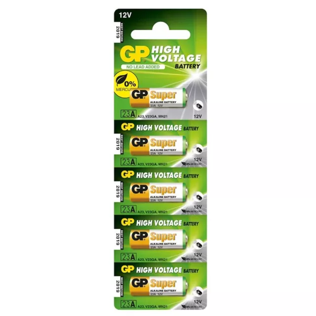 GP 23A MN21 A23 K23A E23A V23GA LRV08 12V Alkaline Batteries x 5 *Long Expiry*