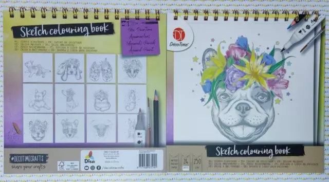 Malbuch Skizzenbuch für Buntstifte Aquarellmarker, Aquarellfarben, Malen DIY