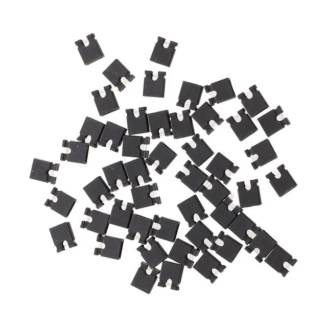 (R) 50 Piece 2.54mm Male Bridge Connector O3K3