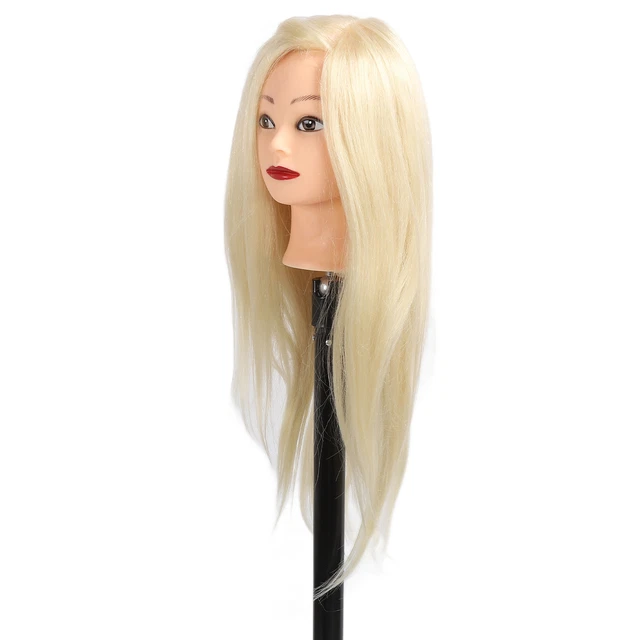Hair Styling Mannequin Head 85% Real Hair Hairdresser Training Head For Brai Zz1