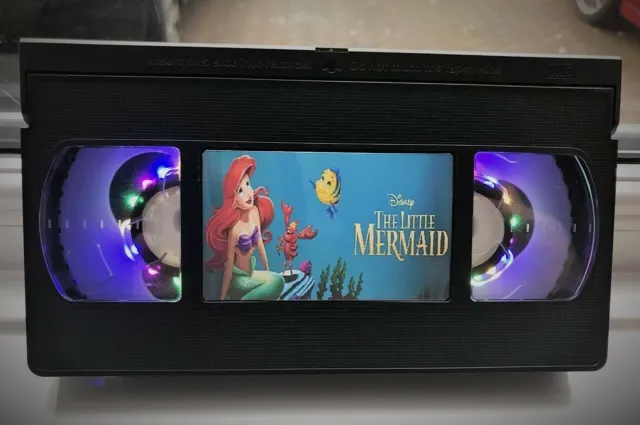 Disney Little Mermaid Retro VHS Night Light, Desk Lamp, Led, Bedroom Lamp, Kids