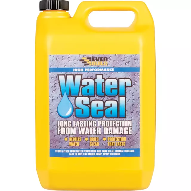 Everbuild 402 Water Seal 5L Repellent Transparent Solvent Free wall sealer clear