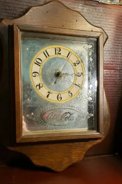 Coca Cola Vintage Mirror Clock Made By Murray Scoff Enterprises