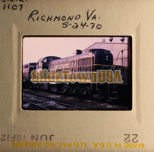 Vtg 1970 Train Slide 1107 SCL Seaboard Coast Line Railroad X3M110 2