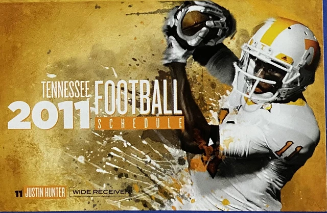 JUSTIN HUNTER Schedule 🏈 2011 Tennessee Volunteers Football Sked 🏈 Pre NFL‼️