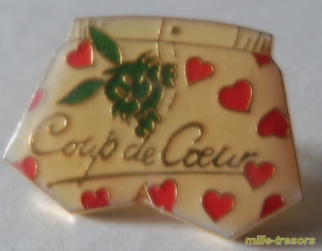 Broche Vintage En Plaqué Or - Deux Amoureux Dos à Dos - Pin's Ancien