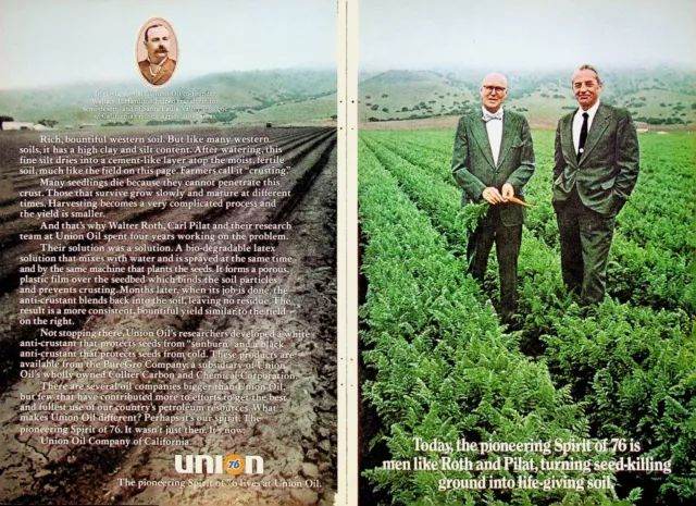 1975 Spirit of 76 Union Oil Vintage 70s Print Ad Santa Paula Valley California
