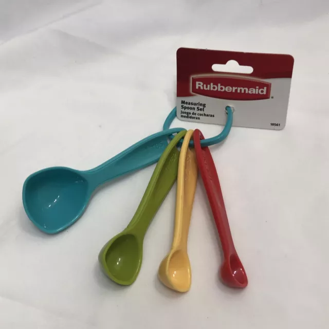 Rubbermaid Multi-Color Kitchen Cooking Measuring Spoons  Set of 4 Assorted Size 2