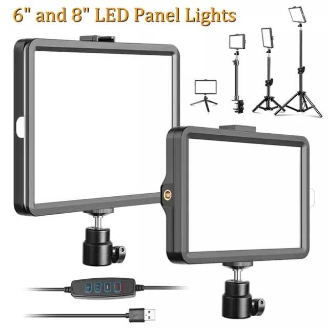 LED Video Light Photography Lighting Selfie Dimmable Fill Lamp With Tripod Stand