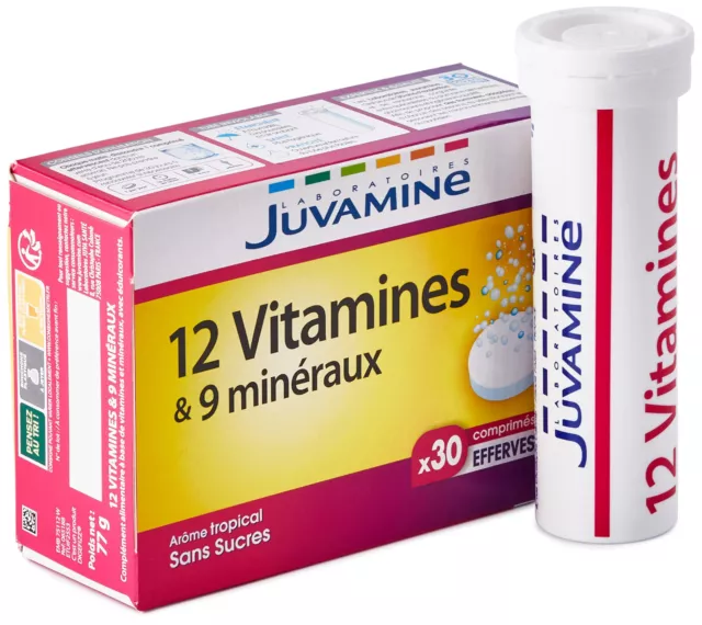 - 12 Vitamines & 9 Minéraux - Aide À Réduire La Fatigue - 30 Comprimés Effervesc