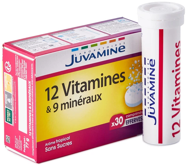 - 12 Vitamines & 9 Minéraux - Aide À Réduire La Fatigue - 30 Comprimés Effervesc