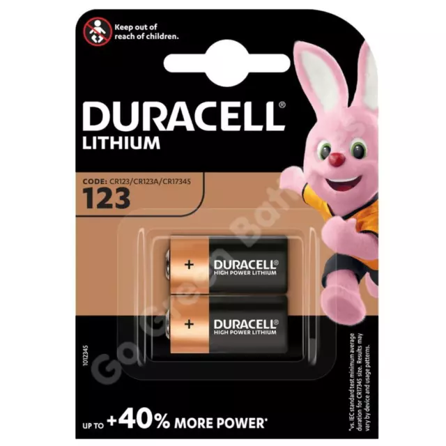 4 x Duracell CR123 3V Lithium Photo Battery DL123A CR17345 2031 Expiry NEW PACKS 2