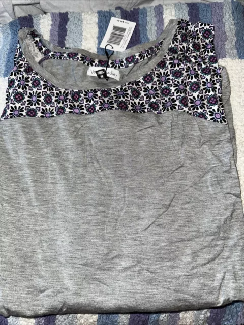 Vera Bradley Pajama Jogger Top Lilac Foulard XL