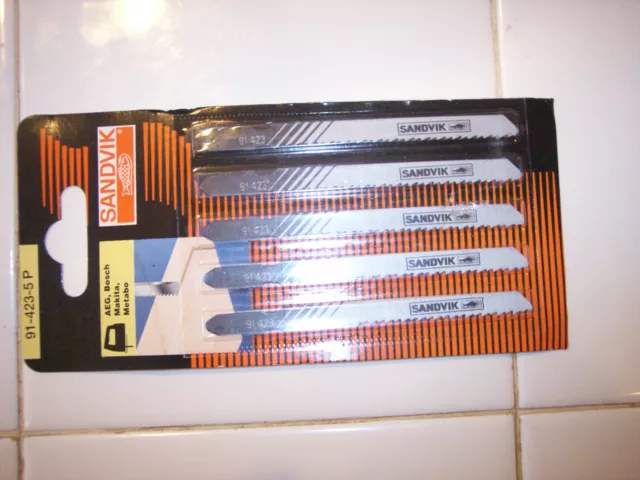 SANDVIK 5in JIGSAW BLADE 91-423-5P for AEG, BOSCH, MAKITA, METABO 5 PAK