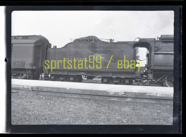 DH Delaware & Hudson Coal Tender Locomotive #810 - Vintage Railroad Negative 2
