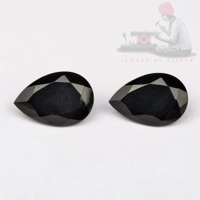 Onyx noir naturel 6x4mm poire à facettes pierre précieuse en vrac 8 pièces