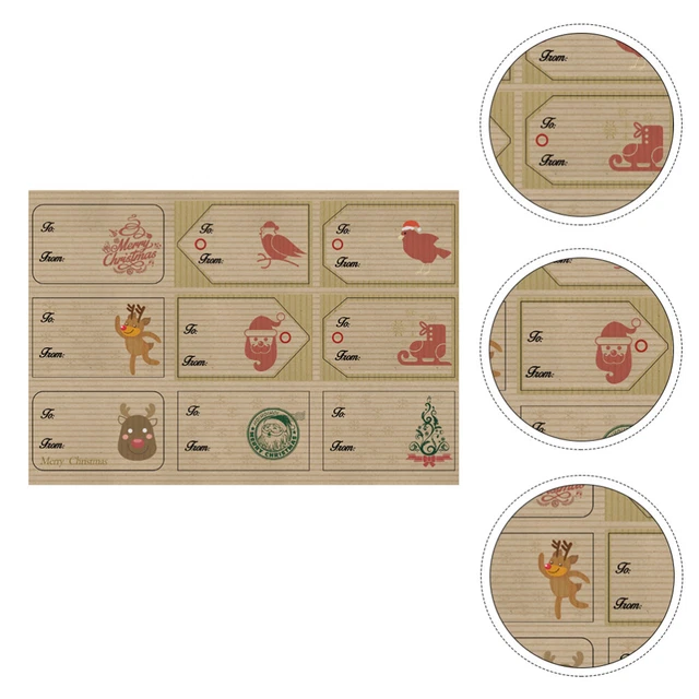 20 blatt Geschenk Verpackung Aufkleber Weihnachten Präsentieren Etiketten