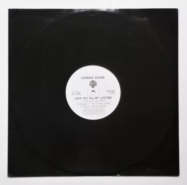 Chaka Khan - Love You All My Lifetime 12" Promo Vinyl Record 7 Mixes SAM 980. EX