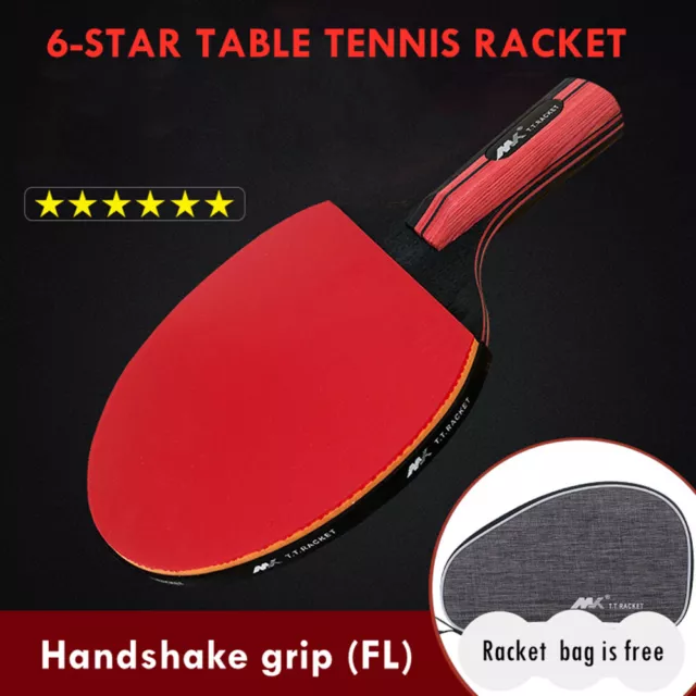 1 Pair Professional Shakehand Longhand FL Table Tennis Ping Pong Racket Bat 3