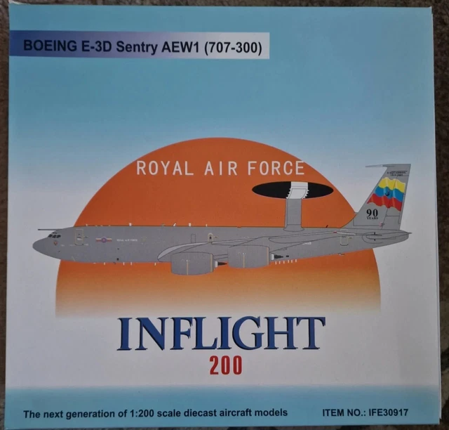 Raf Sentry Box RARE INFLIGHT RAF E3D Sentry 1:200 Retired Collectors 90 Anniversary ...