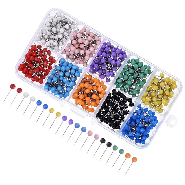 600PCS CONVENIENT PUSH Pin Replaceable Pushpins Classic Thumbtacks Home ...
