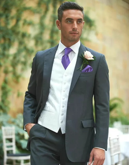 Finest Alfred Brown Worsted 100% Wool Lounge Jacket Wedding Prom Formal Blazer