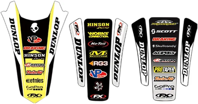 Factory Effex Rear Fender Graphic Kits Yellow 19-32430