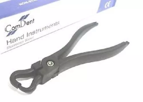 Dental  Ortho Lab Crown Holding Forceps Bend and Heat Resistant Pliers New