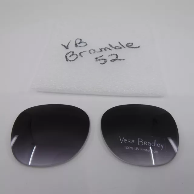 Lentes de repuesto para gafas de sol Vera Bradley Bramble 52 mm gris degradado lavanda