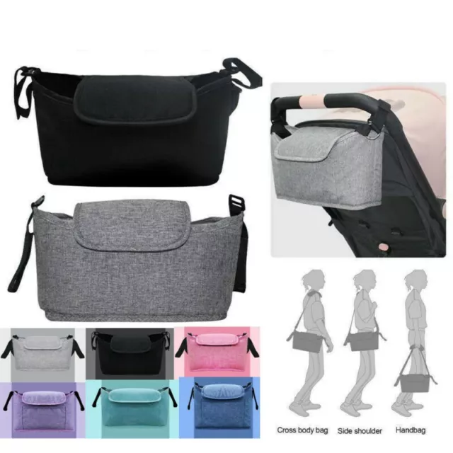 Holder Storage Bag Cup Pram Pushchair Baby Buggy Stroller Organiser Mummy Bag