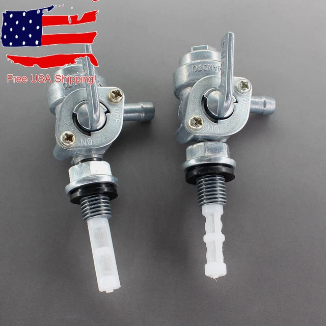 2X ON/OFF SHUT Off Valve Gas Fuel Tank Pump Petcock Switch Gasoline