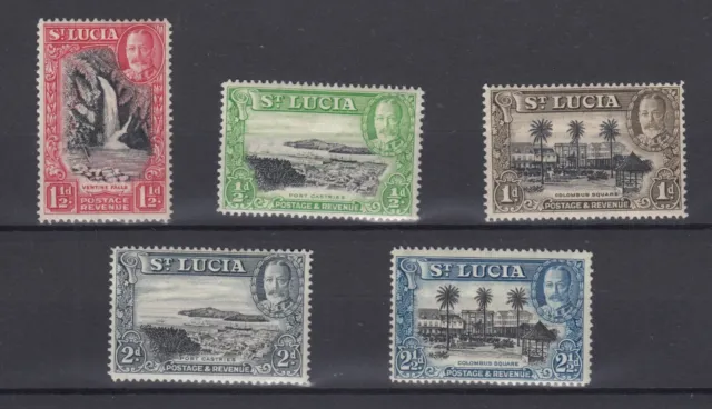 St Lucia KGV 1936 Short Set To 2 1/2d SG113/117 MLH BP8346