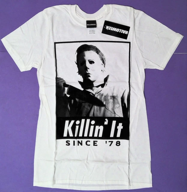 John Carpenters Halloween - Killin It Since 78 WHITE T Shirt Michael Myers