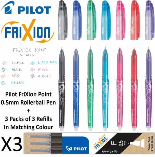 Refill Kulspetspenna Pilot FriXion Clicker 0.7 - 3-pack - bl