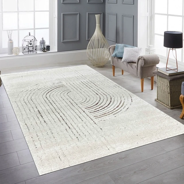 Tapis salon 160x230 tissé gris rectangle motif géométrique LYN8 MADILA | Leroy Merlin