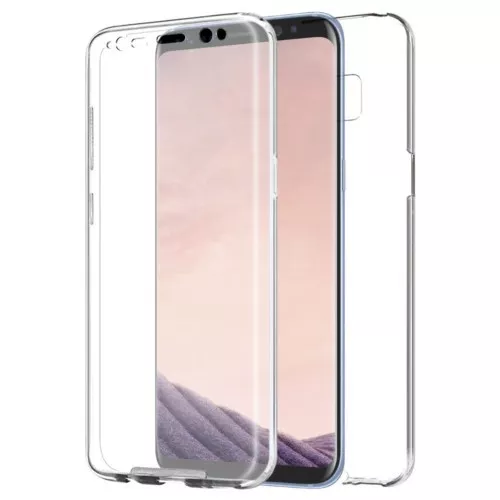 360 Grad Hülle für Samsung Galaxy S8 Handyhülle Full Cover Silikon Transparent