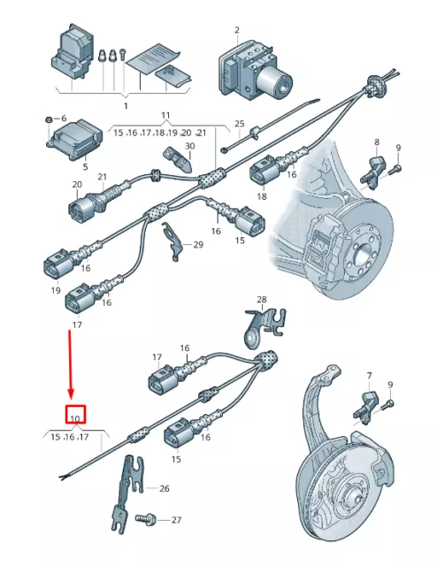 Neuf Audi A6 Avant C7 Frant Droit Spead Speau Câteur De Câblage 4G0972252D