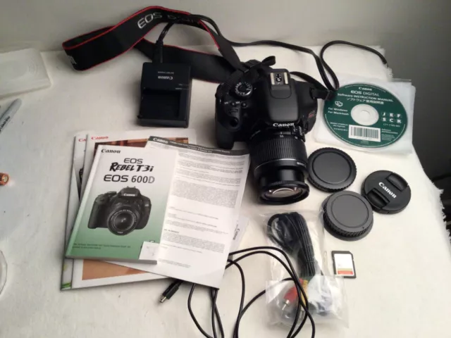 Canon EOS Rebel T3i Digital SLR Camera w/ 18-55mm IS II Lens +16gb