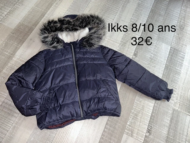 IKKS 8 Ans Fille : doudoune hiver bleue TBE