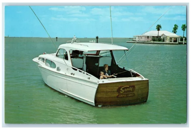 c1960 The Sandy Shores Motor Hotel Deep Fishing Corpus Christi Texas TX Postcard