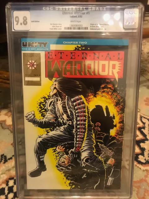 Eternal Warrior #1 CGC 9.8 White Pages Gold Variant Cover NM/MT Hot Key Grail