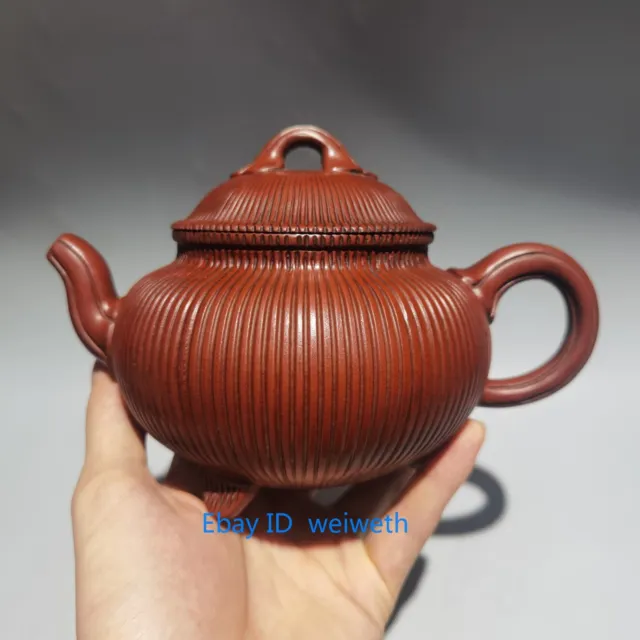 Old China Yixing Zisha Clay Purple Sand Handmade Jinwen Teapot 500cc 41308