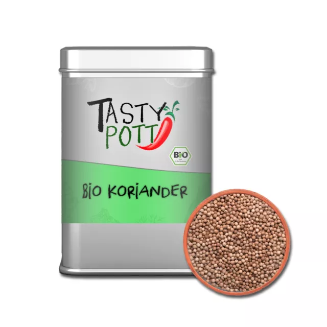 132,50 €/kg coriandolo biologico Tasty Pott - intero - 60 g semi interi spezia aroma vegano