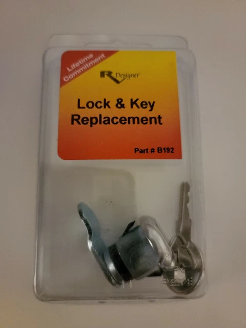 RV Designer B192, Lock and Replacement Key, One Set Per Pack, Hatch Hardware