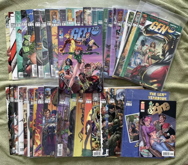 #1 ISSUE, HUGE! GEN13 Comics 47 issue lot! BAD GIRL! IMAGE! JIM LEE! WILDSTORM